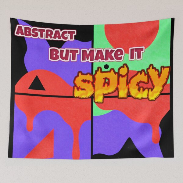 Item preview, abstract but make it spicy quad colorful typographic abstract design designed and sold by SmashingDeals.