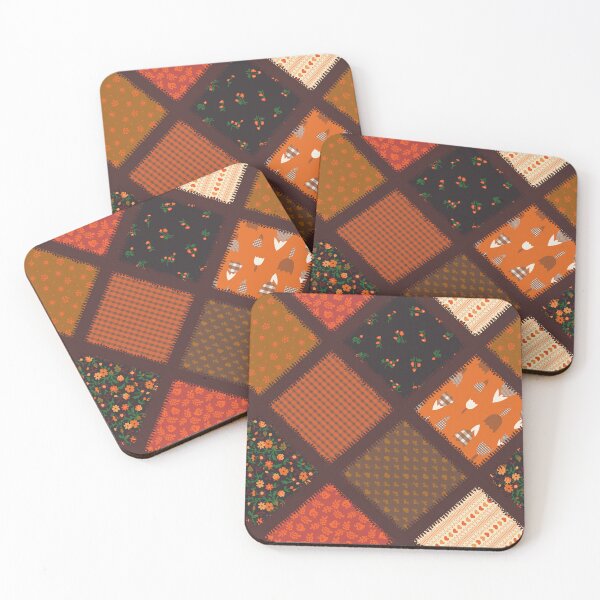 Item preview, Autumnal Cottagecore Ruffled Lattice Plaid Patchwork designed and sold by YesterdayColl.