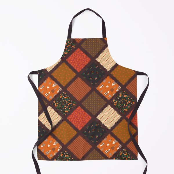 Item preview, Autumnal Cottagecore Ruffled Lattice Plaid Patchwork designed and sold by YesterdayColl.