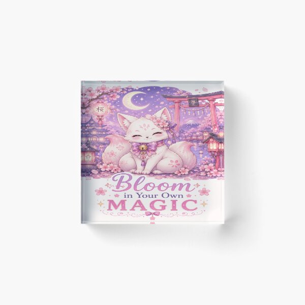 Item preview, Bloom in Your Own Magic – Kawaii Sakura Kitsune Japanese Fantasy designed and sold by Moonlight Studio.