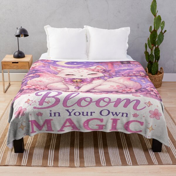 Item preview, Bloom in Your Own Magic – Kawaii Sakura Kitsune Japanese Fantasy designed and sold by Moonlight Studio.