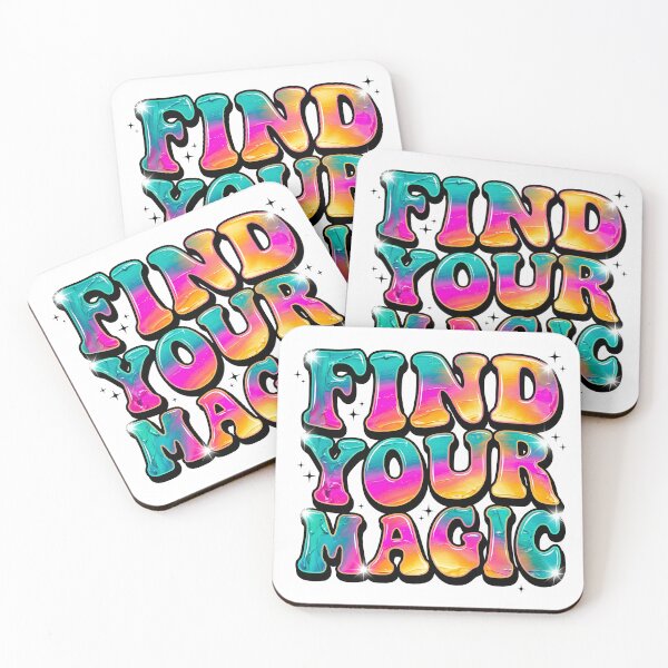 Item preview, Find Your Magic Retro Groovy Painted Sparkling Typography designed and sold by IrisByJoVon.