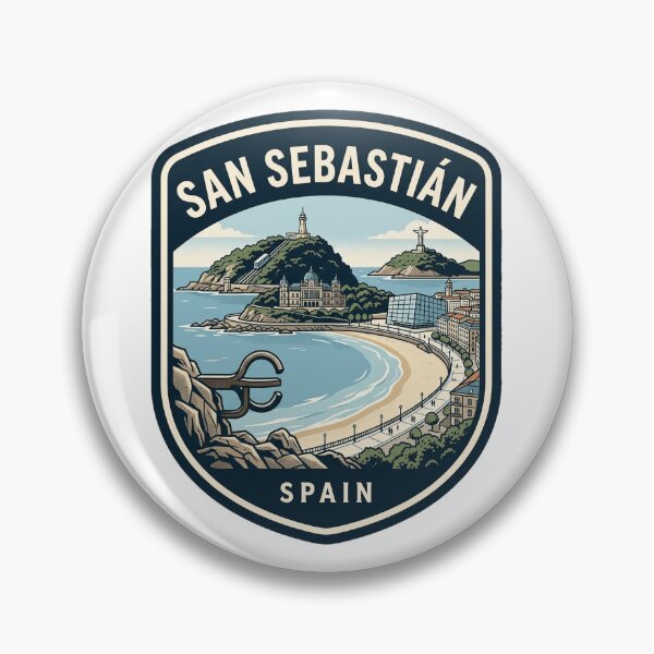 Item preview, San Sebastian Spain Vintage Travel Badge designed and sold by k3rstman1.