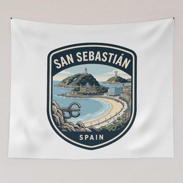 Item preview, San Sebastian Spain Vintage Travel Badge designed and sold by k3rstman1.