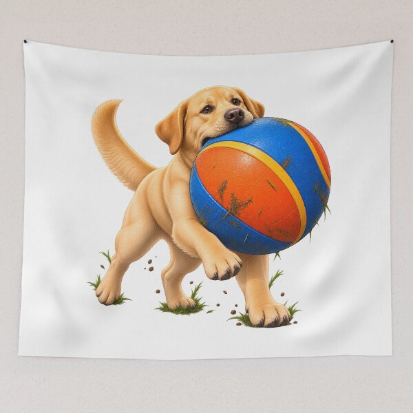 Item preview, Oversized Ball Labrador – Funny Happy Dog Lover designed and sold by builtforyou.