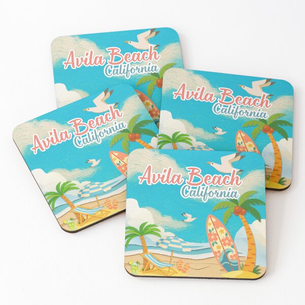 Item preview, Avila Beach California Retro Coastal Travel Souvenir Art designed and sold by DonnaRaine.