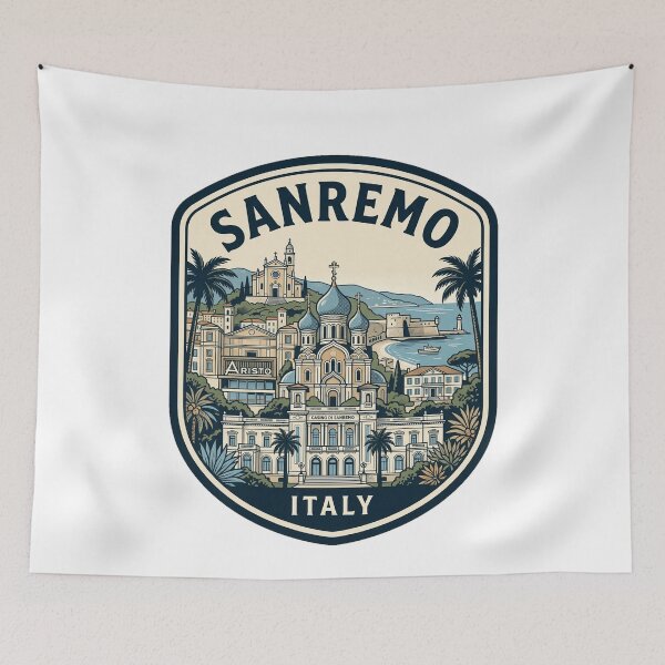 Item preview, Sanremo Italy Retro Travel Emblem designed and sold by k3rstman1.