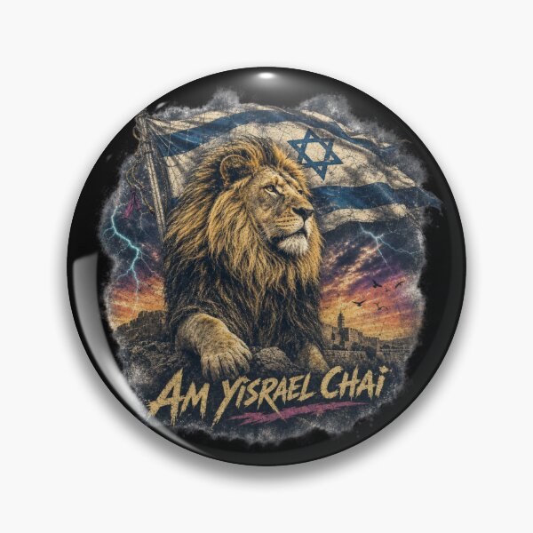 Item preview, Am Yisrael Chai Lion – Israel Pride Vintage Jewish Design designed and sold by FREENATION2026.