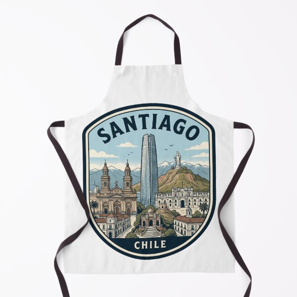 Item preview, Ilustración de la insignia de viaje del horizonte de Santiago de Chile designed and sold by k3rstman1.
