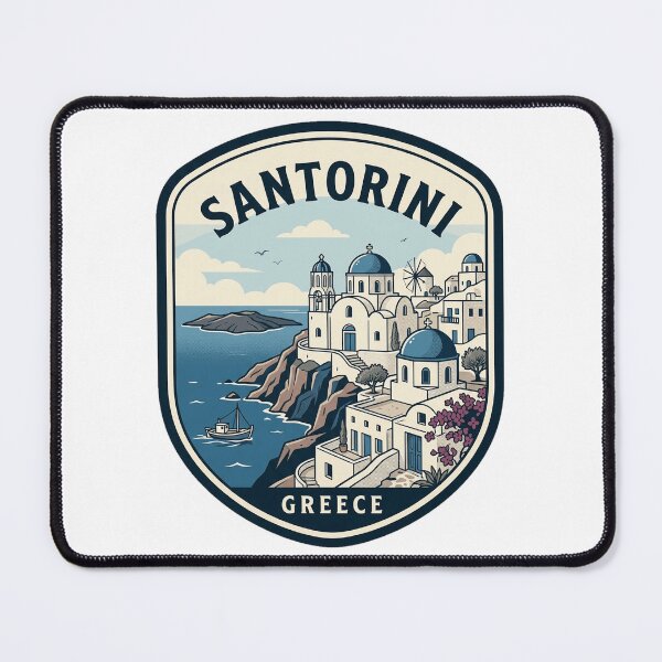 Item preview, Santorini Greece Vintage Travel Badge designed and sold by k3rstman1.