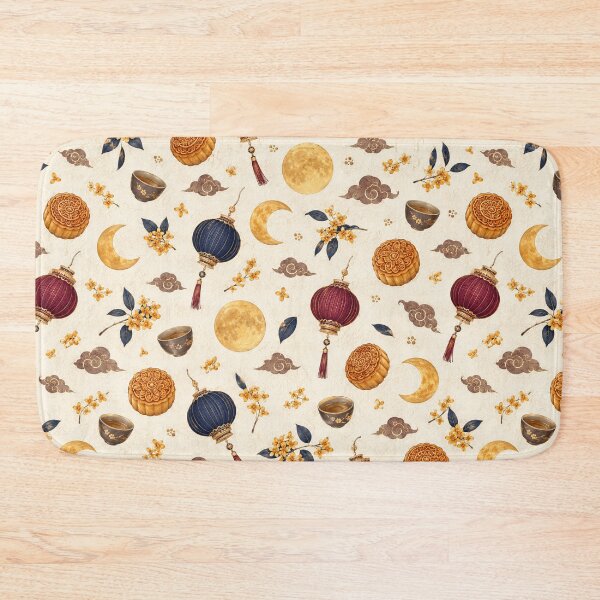 Item preview, Mid Autumn Festival Mooncake and Lantern Seamless Pattern designed and sold by WangAew.