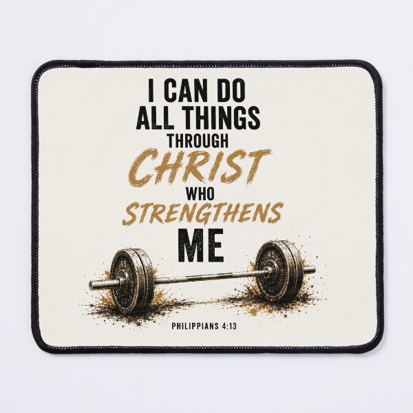 Item preview, Christ Strengthens Me Christian Weightlifting designed and sold by ColinaDesignsStudio.
