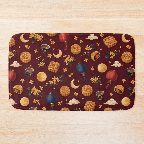 Item preview, Mid Autumn Festival Mooncake and Lantern Seamless Pattern designed and sold by WangAew.