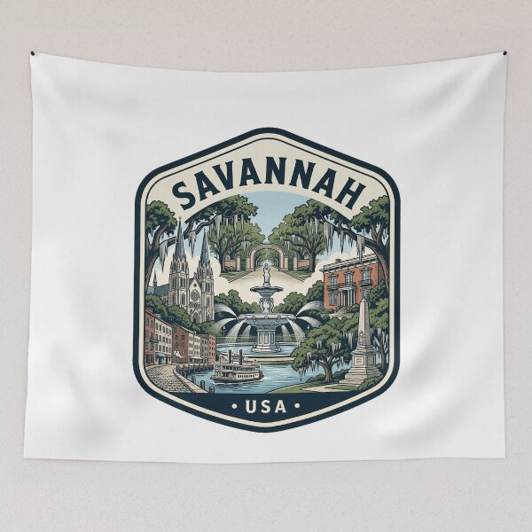 Item preview, Savannah Georgia Vintage Travel Emblem designed and sold by k3rstman1.