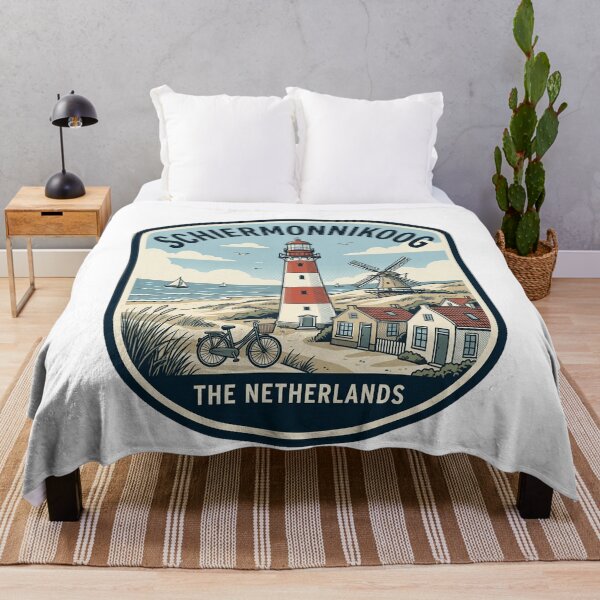 Item preview, Schiermonnikoog Netherlands Vintage Lighthouse Windmill Travel Badge designed and sold by k3rstman1.