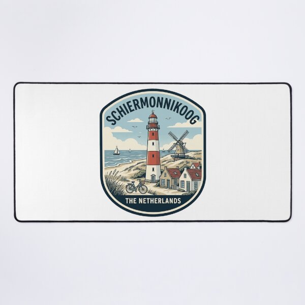 Item preview, Schiermonnikoog Netherlands Vintage Lighthouse Windmill Travel Badge designed and sold by k3rstman1.