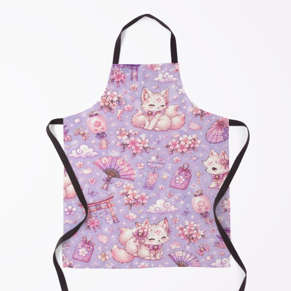 Item preview, Kawaii Sakura Kitsune Japanese Pastel Fox Cherry Blossom Seamless Pattern designed and sold by Moonlight Studio.