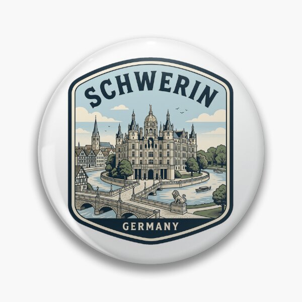 Item preview, Schwerin Castle Germany Vintage Travel Badge designed and sold by k3rstman1.