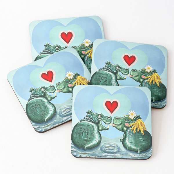 Item preview, Loving hippopotamus designed and sold by Jonsmartdesigns.