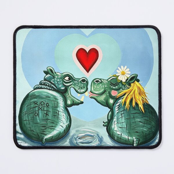 Item preview, Loving hippopotamus designed and sold by Jonsmartdesigns.