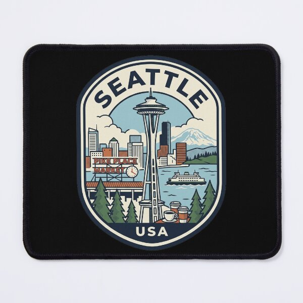 Item preview, Seattle Washington Space Needle Pike Place Market designed and sold by k3rstman1.