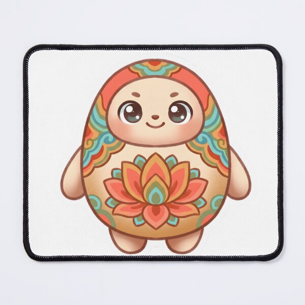 Item preview, Korean Dancheong Lotus-pattern Guardian Mascot — Marker-style Digital Illustration designed and sold by radou88.