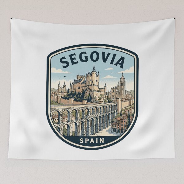 Item preview, Segovia Spain Travel Emblem Vintage Landmark designed and sold by k3rstman1.