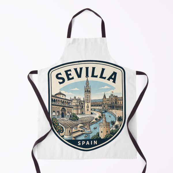 Item preview, Sevilla Spain Retro Travel Landmark Emblem designed and sold by k3rstman1.