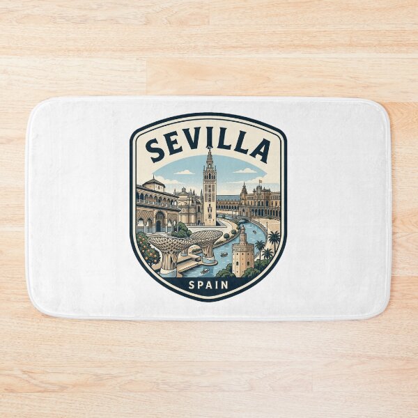 Item preview, Sevilla Spain Retro Travel Landmark Emblem designed and sold by k3rstman1.