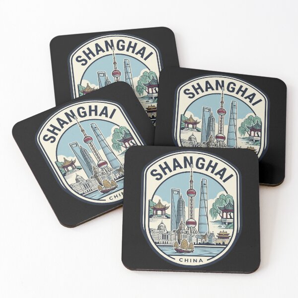 Item preview, Shanghai China Skyline Vintage Travel Badge designed and sold by k3rstman1.