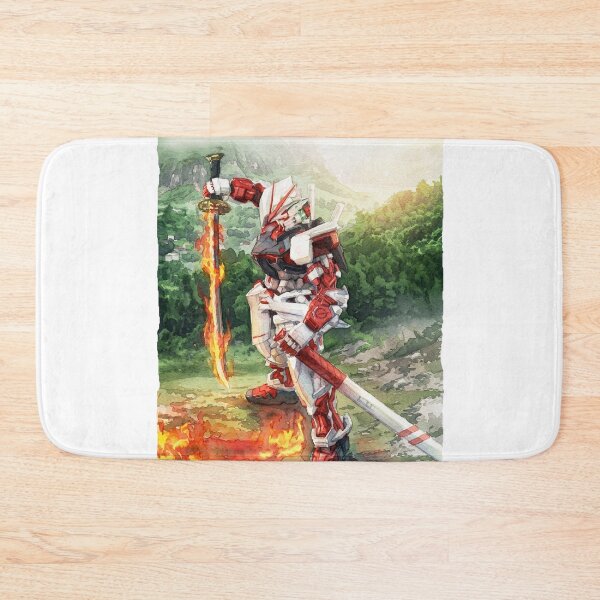 Item preview, watercolour astray red frame gundam artwork on fire samurai mecha designed and sold by sabartgunpla.