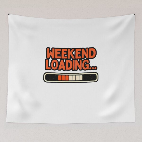 Item preview, Weekend Loading Funny Weekend Lover Retro Typography Design designed and sold by Spirit of Siam.