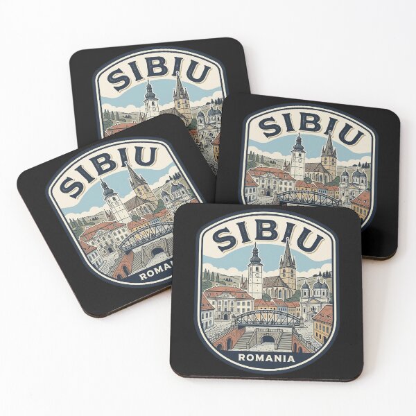 Item preview, Sibiu Romania Vintage Travel Emblem designed and sold by k3rstman1.