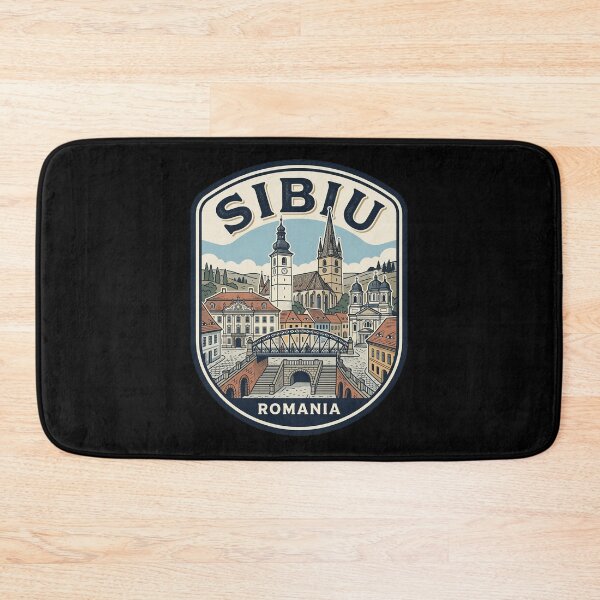 Item preview, Sibiu Romania Vintage Travel Emblem designed and sold by k3rstman1.