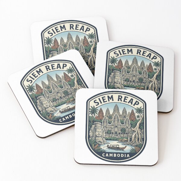 Item preview, Siem Reap Cambodia Angkor Wat Vintage Travel Badge designed and sold by k3rstman1.