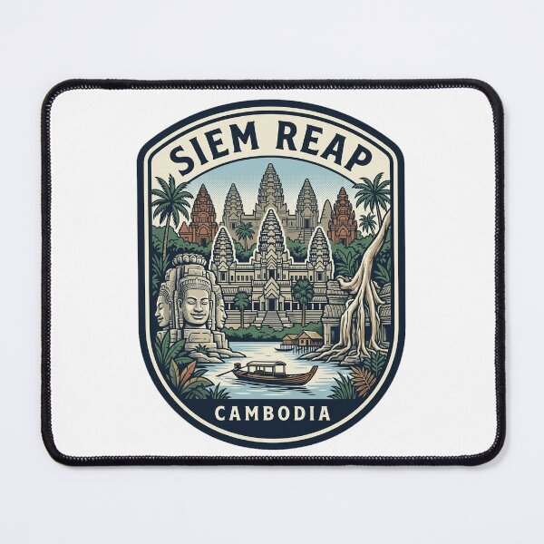 Item preview, Siem Reap Cambodia Angkor Wat Vintage Travel Badge designed and sold by k3rstman1.