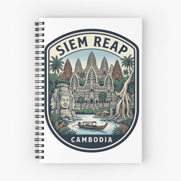 Item preview, Siem Reap Cambodia Angkor Wat Vintage Travel Badge designed and sold by k3rstman1.