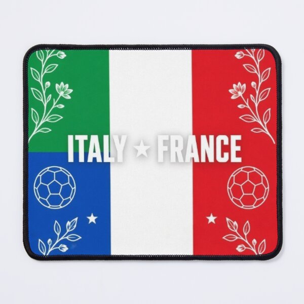 Item preview, Italy vs France Minimalist Football Poster designed and sold by Nexus Space.