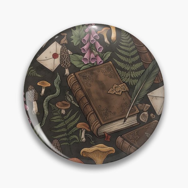 Item preview, Ameluk Antique Books, Feather Quill & Mystical Mushrooms Pattern designed and sold by Ammeluk.