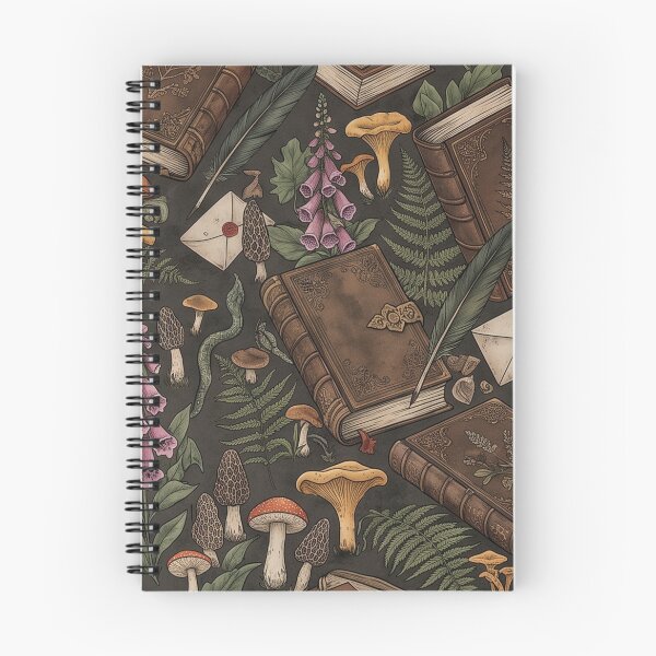 Item preview, Ameluk Antique Books, Feather Quill & Mystical Mushrooms Pattern designed and sold by Ammeluk.