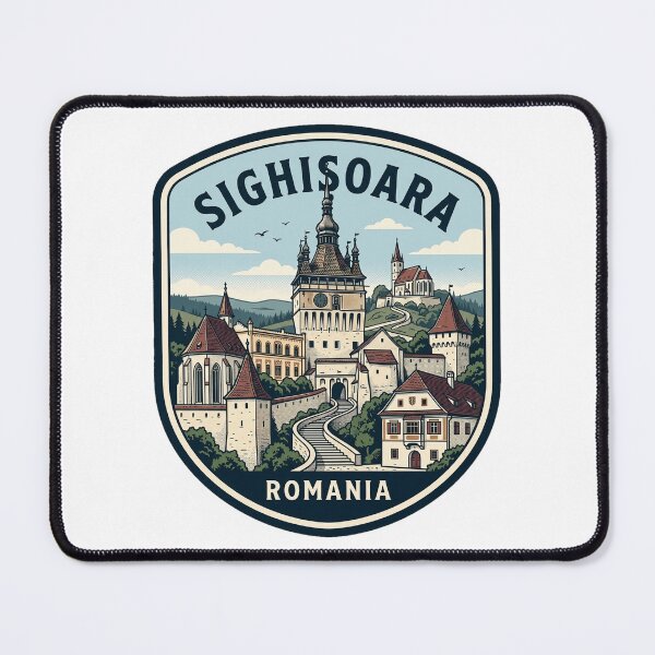 Item preview, Sighisoara Romania Vintage Medieval Citadel Travel Emblem designed and sold by k3rstman1.