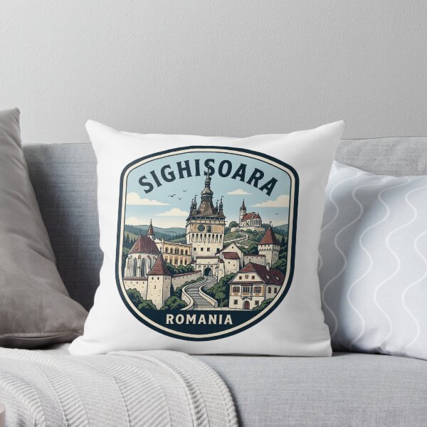Item preview, Sighisoara Romania Vintage Medieval Citadel Travel Emblem designed and sold by k3rstman1.