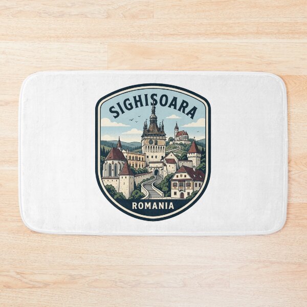 Item preview, Sighisoara Romania Vintage Medieval Citadel Travel Emblem designed and sold by k3rstman1.