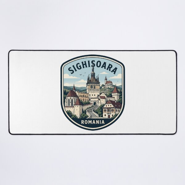 Item preview, Sighisoara Romania Vintage Medieval Citadel Travel Emblem designed and sold by k3rstman1.