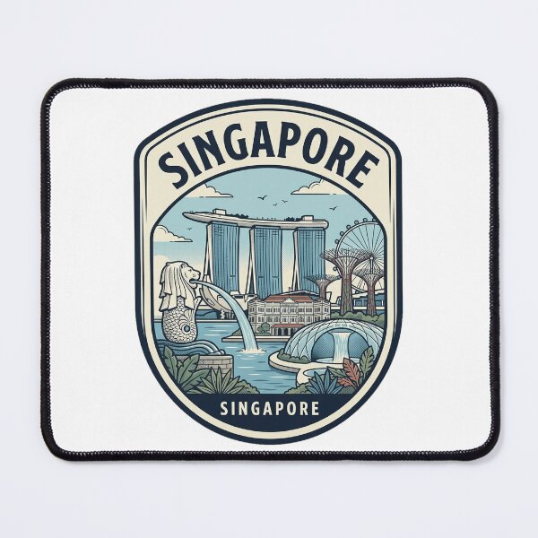 Item preview, Singapore Skyline Vintage Travel Badge designed and sold by k3rstman1.