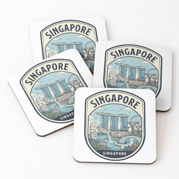 Item preview, Singapore Skyline Vintage Travel Badge designed and sold by k3rstman1.