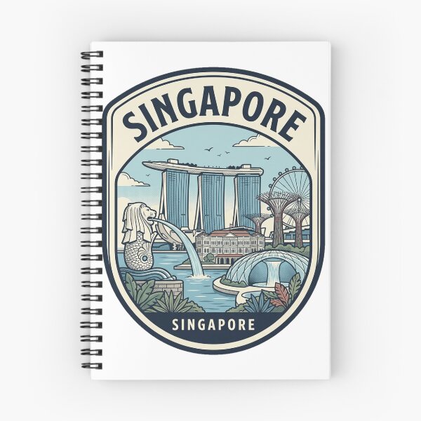 Item preview, Singapore Skyline Vintage Travel Badge designed and sold by k3rstman1.