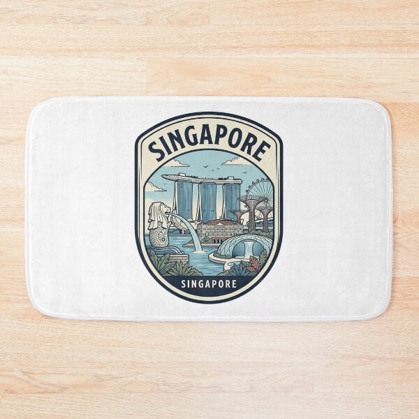 Item preview, Singapore Skyline Vintage Travel Badge designed and sold by k3rstman1.