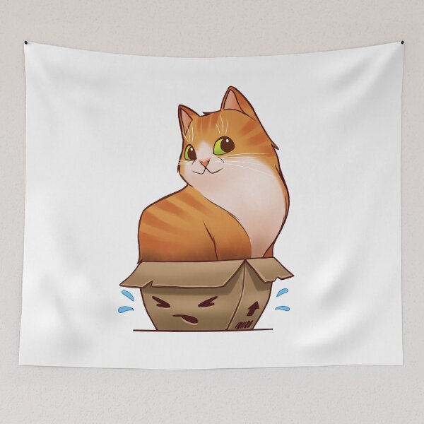 Item preview, Cute kitten in a box designed and sold by PoddighiArt.
