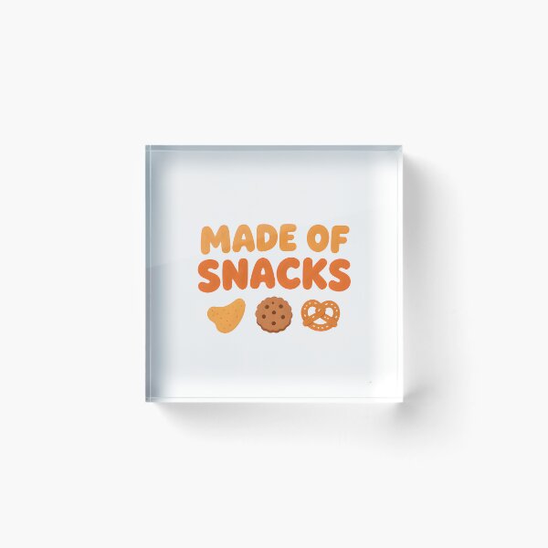 Item preview, Made of Snacks Funny Food Lover Cute Minimalist Design designed and sold by Spirit of Siam.